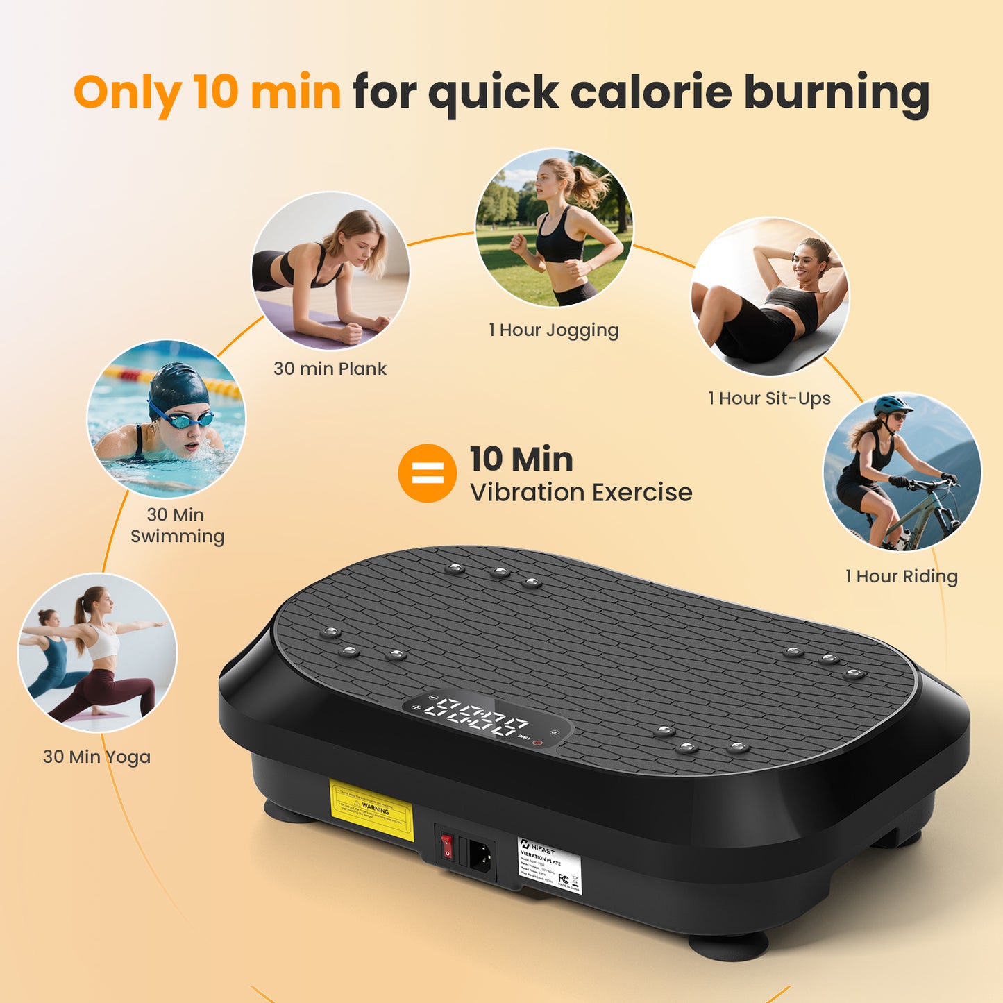 Vibration Plate Exercise Machine with Magnetic Acupoints, Lymphatic Drainage Vibrating Plate with 9 Modes & 120 Adjustable Speeds, 400 Lbs Capacity Full Body Vibration Platform for Women Men