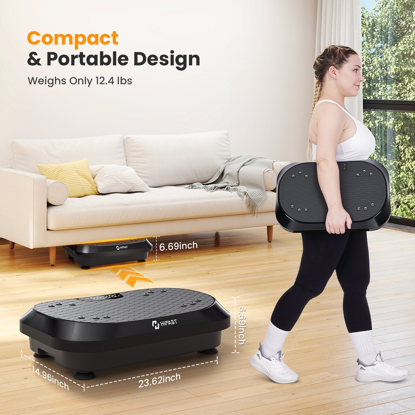 Vibration Plate Exercise Machine with Magnetic Acupoints, Lymphatic Drainage Vibrating Plate with 9 Modes & 120 Adjustable Speeds, 400 Lbs Capacity Full Body Vibration Platform for Women Men