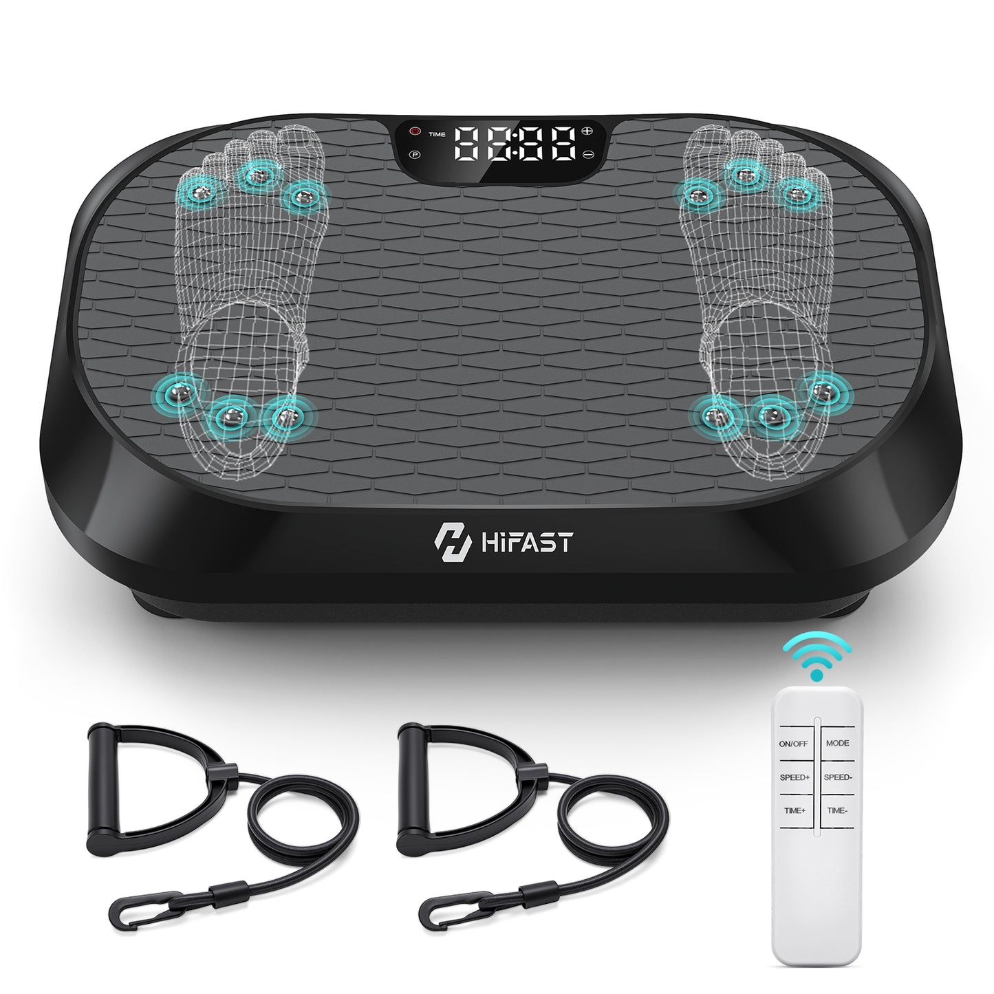 Vibration Plate Exercise Machine with Magnetic Acupoints, Lymphatic Drainage Vibrating Plate with 9 Modes & 120 Adjustable Speeds, 400 Lbs Capacity Full Body Vibration Platform for Women Men