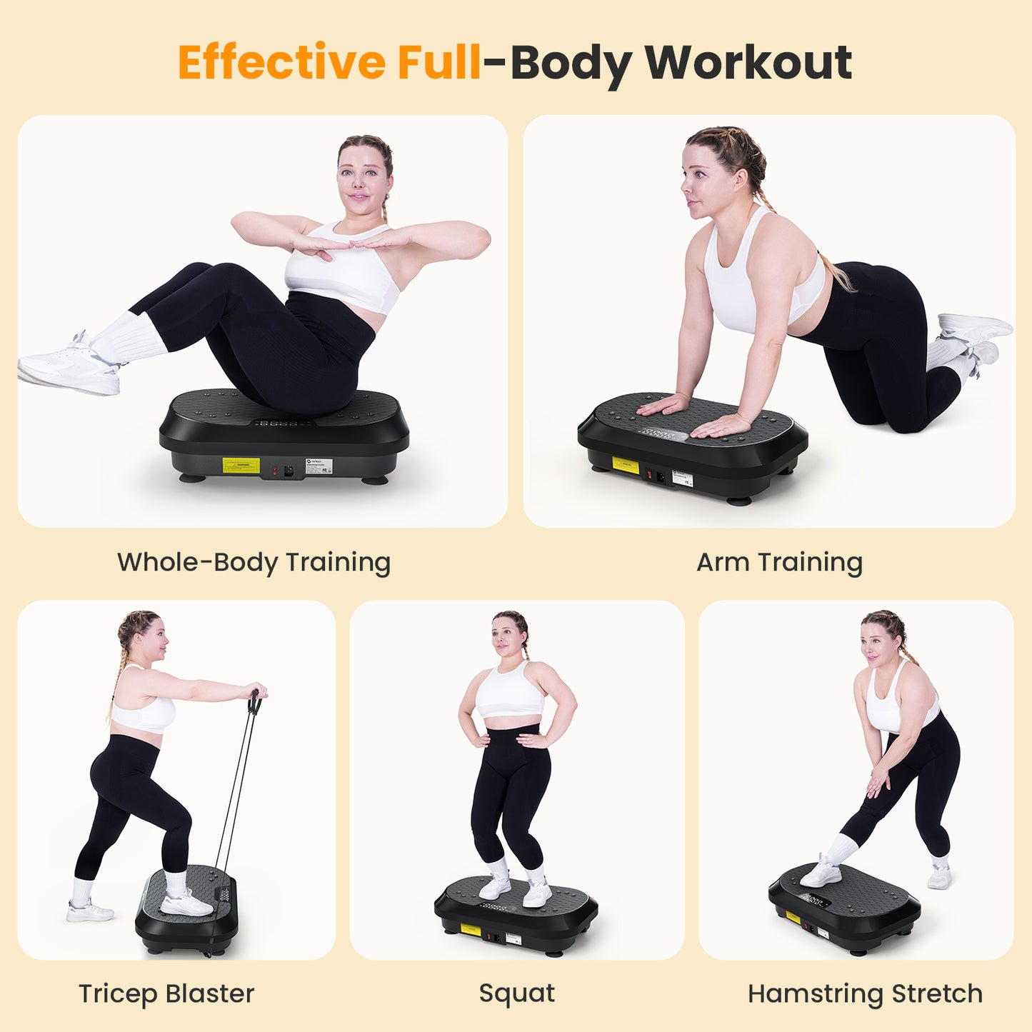 Vibration Plate Exercise Machine with Magnetic Acupoints, Lymphatic Drainage Vibrating Plate with 9 Modes & 120 Adjustable Speeds, 400 Lbs Capacity Full Body Vibration Platform for Women Men