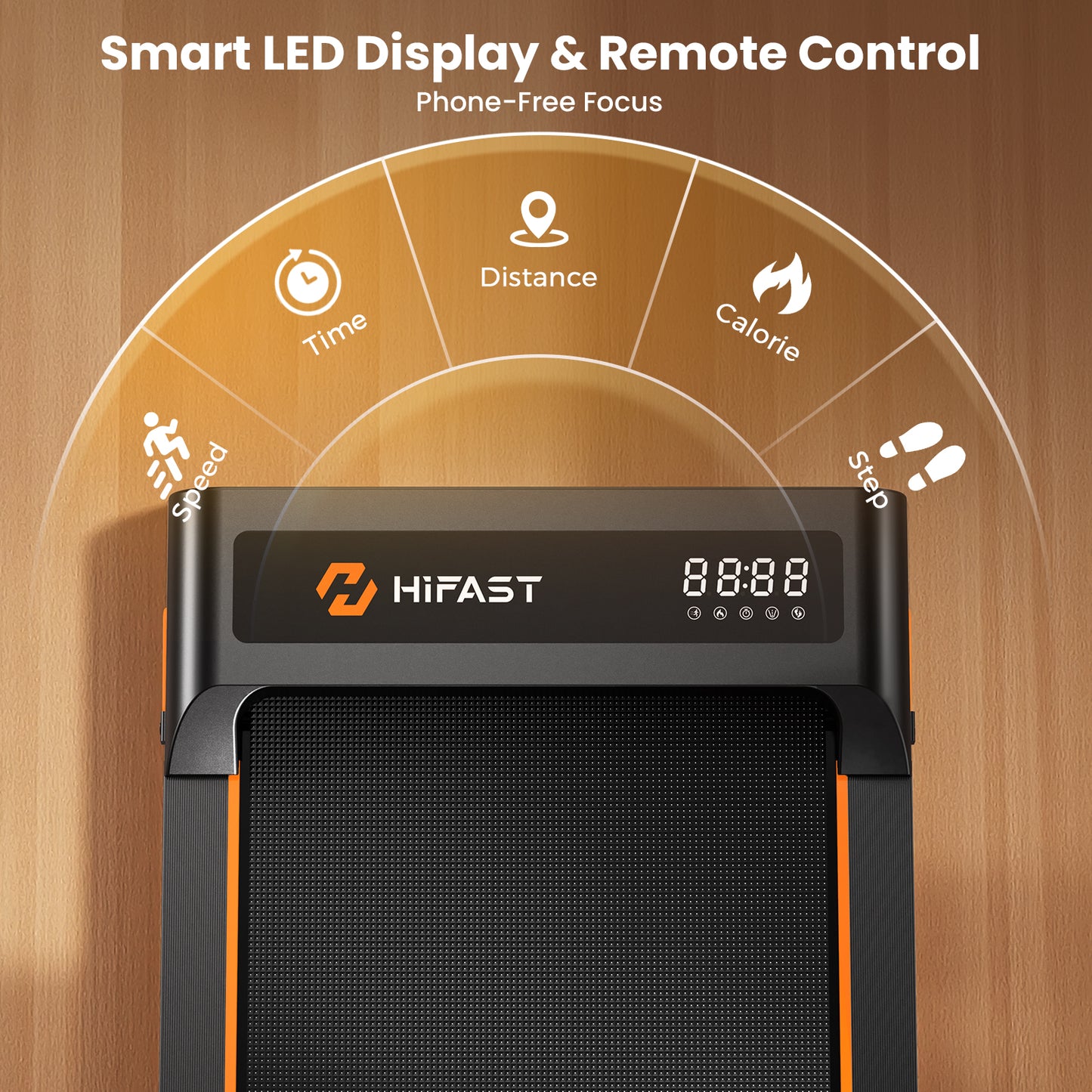 HiFast Walking Pad with Vibration Plate, 10% Incline Under Desk Treadmill 300lbs Capacity, Portable Small Treadmills for Home and Office, Remote Control, LED Display